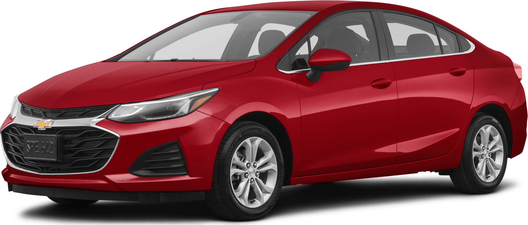 Red Chevrolet Cruze Side View PNG image