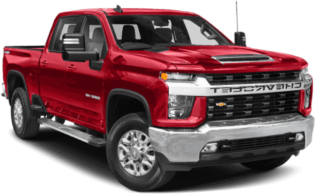 Red Chevrolet Silverado Pickup Truck PNG image