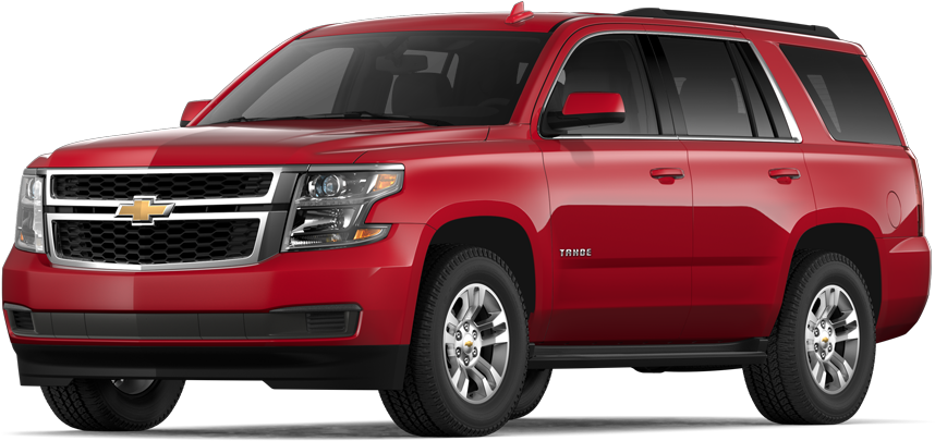 Red Chevrolet Tahoe S U V Profile View PNG image