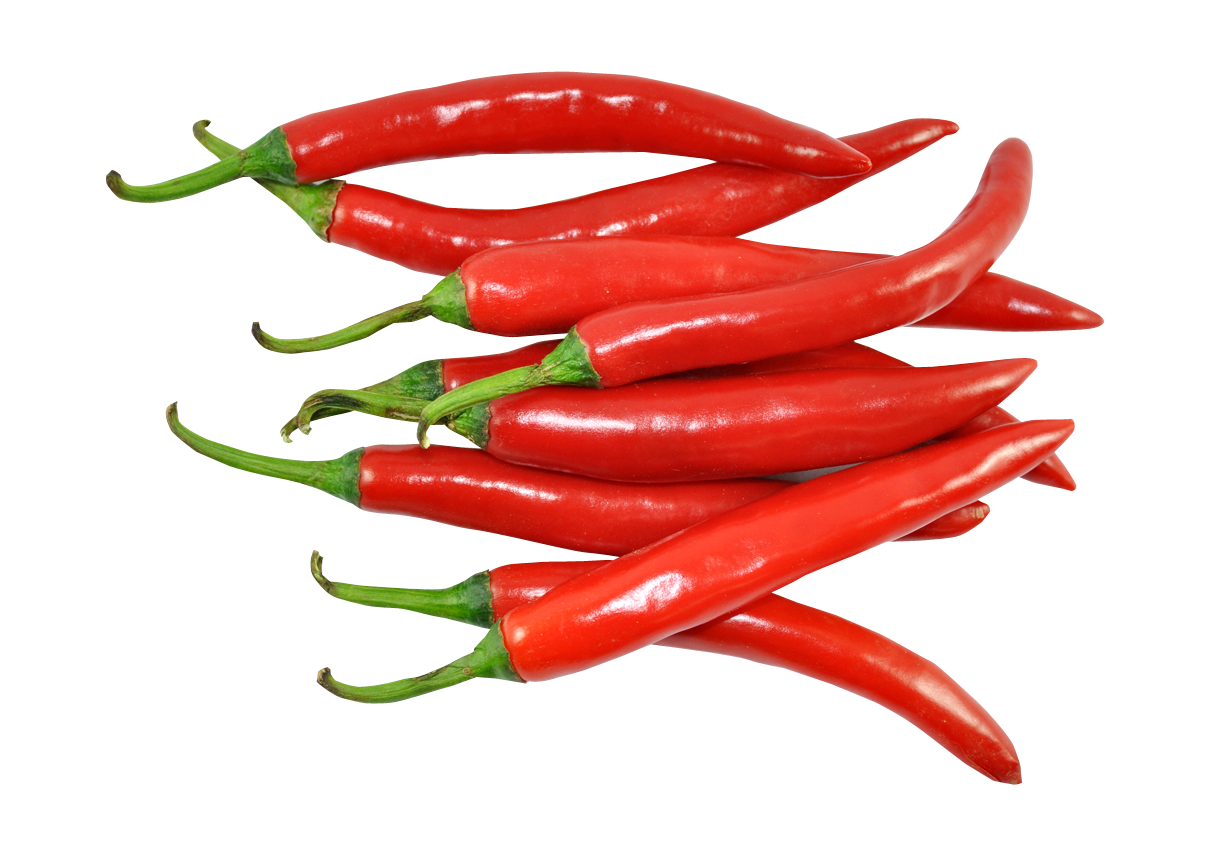 Red Chili Peppers Isolated PNG image