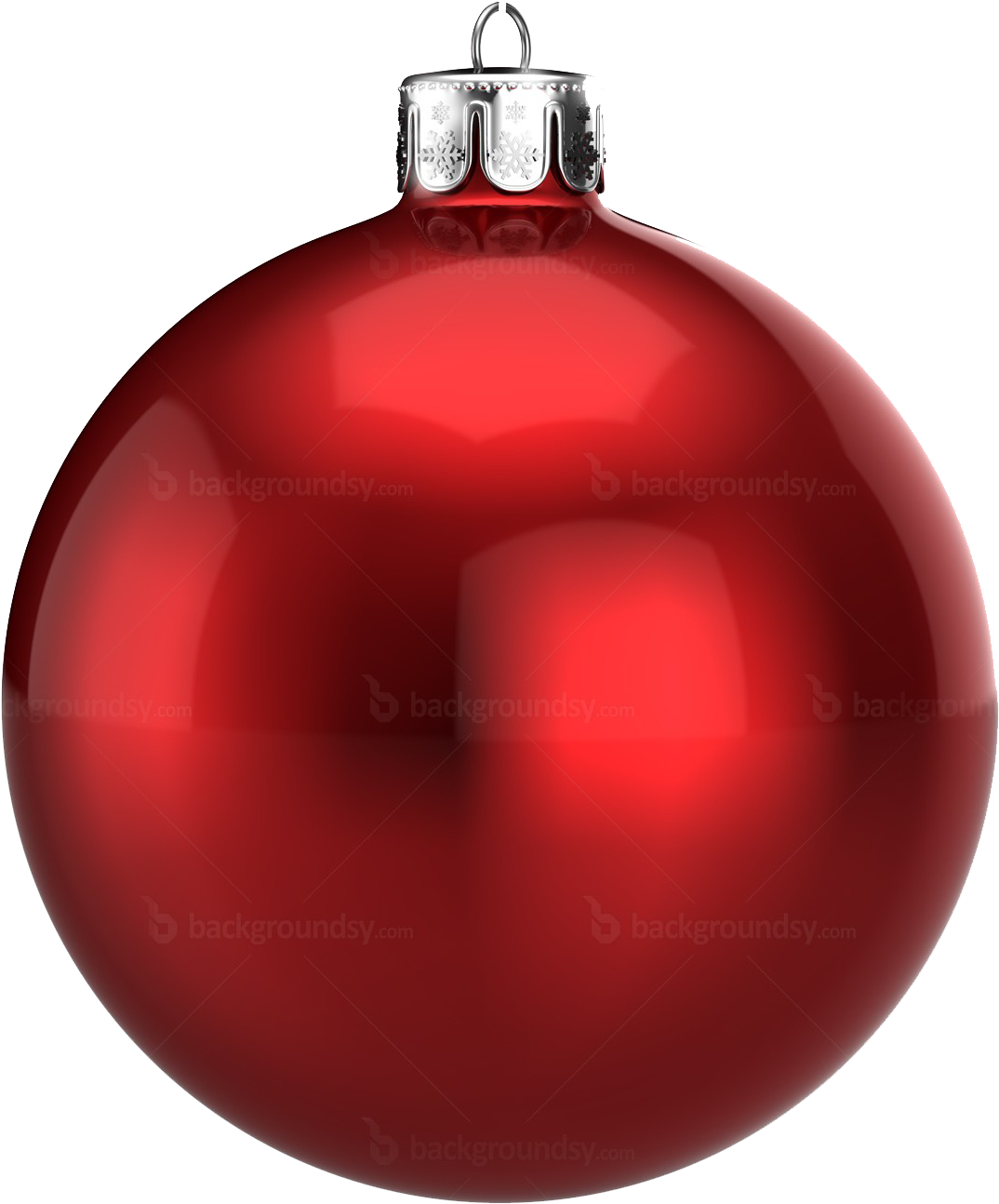 Red Christmas Ornament Ball PNG image