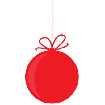 Red Christmas Ornament Graphic PNG image