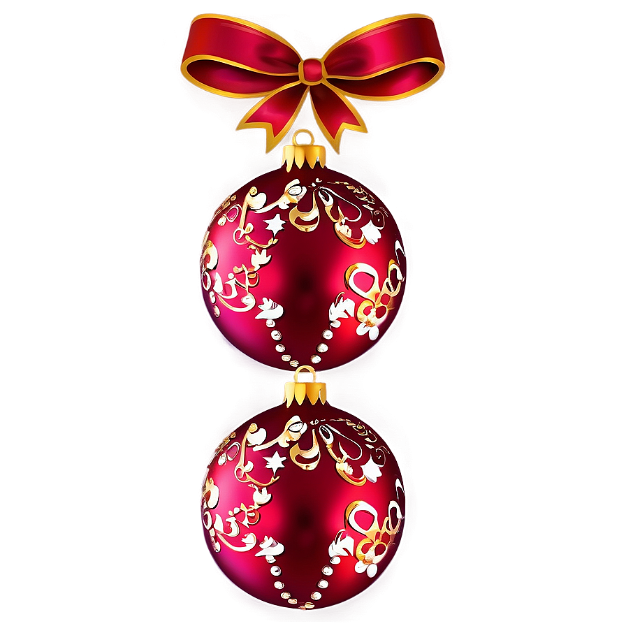 Red Christmas Ornaments Png Txr PNG image