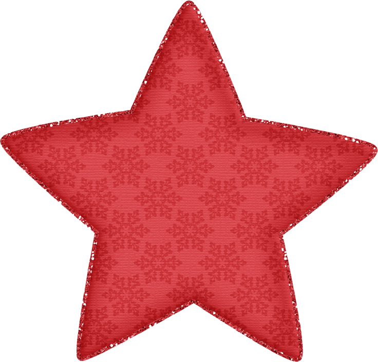 Red Christmas Star Clipart PNG image