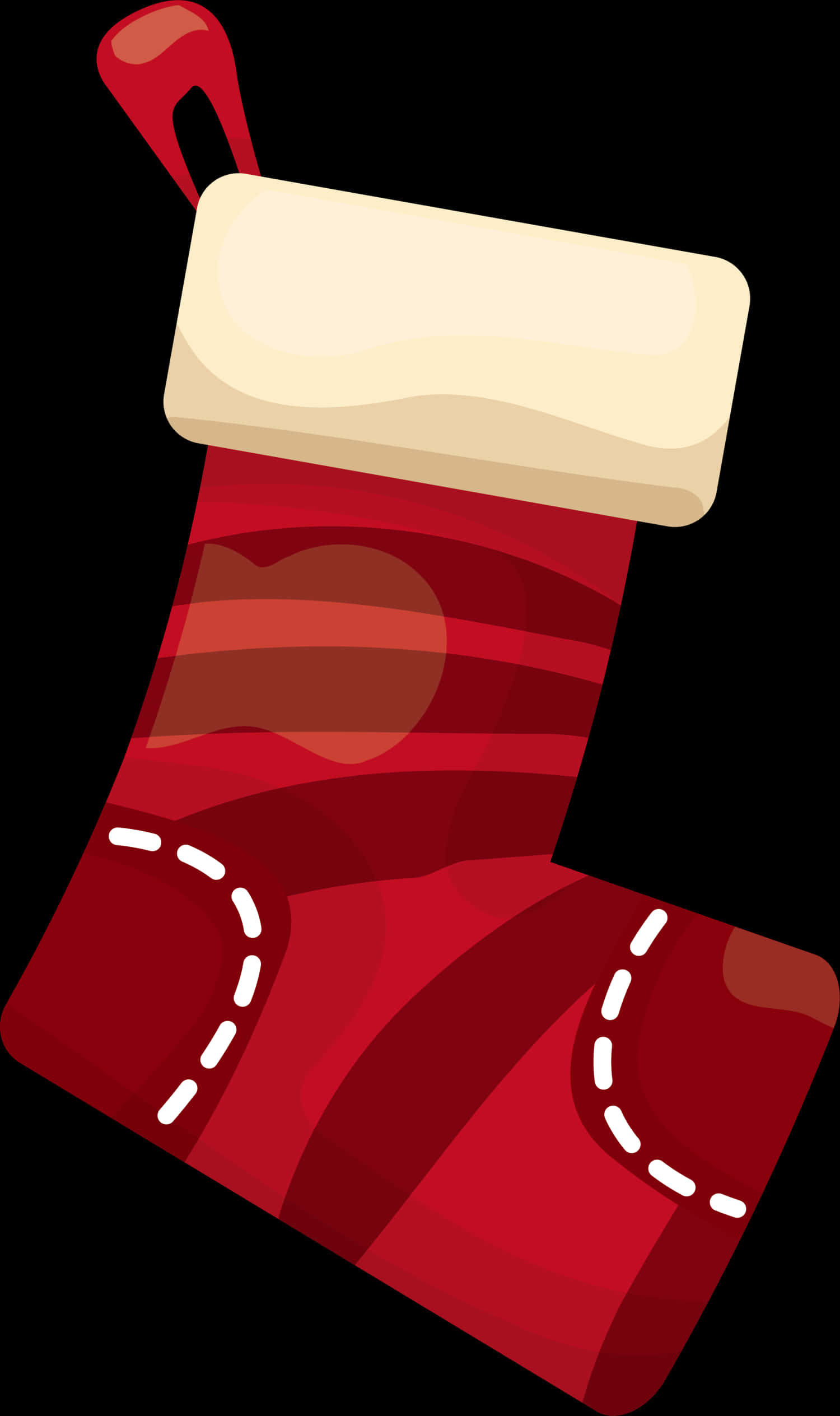 Red Christmas Stocking Illustration PNG image