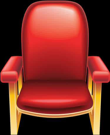 Red Cinema Chair Illustration PNG image