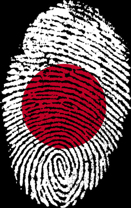 Red Circle Fingerprint Art PNG image