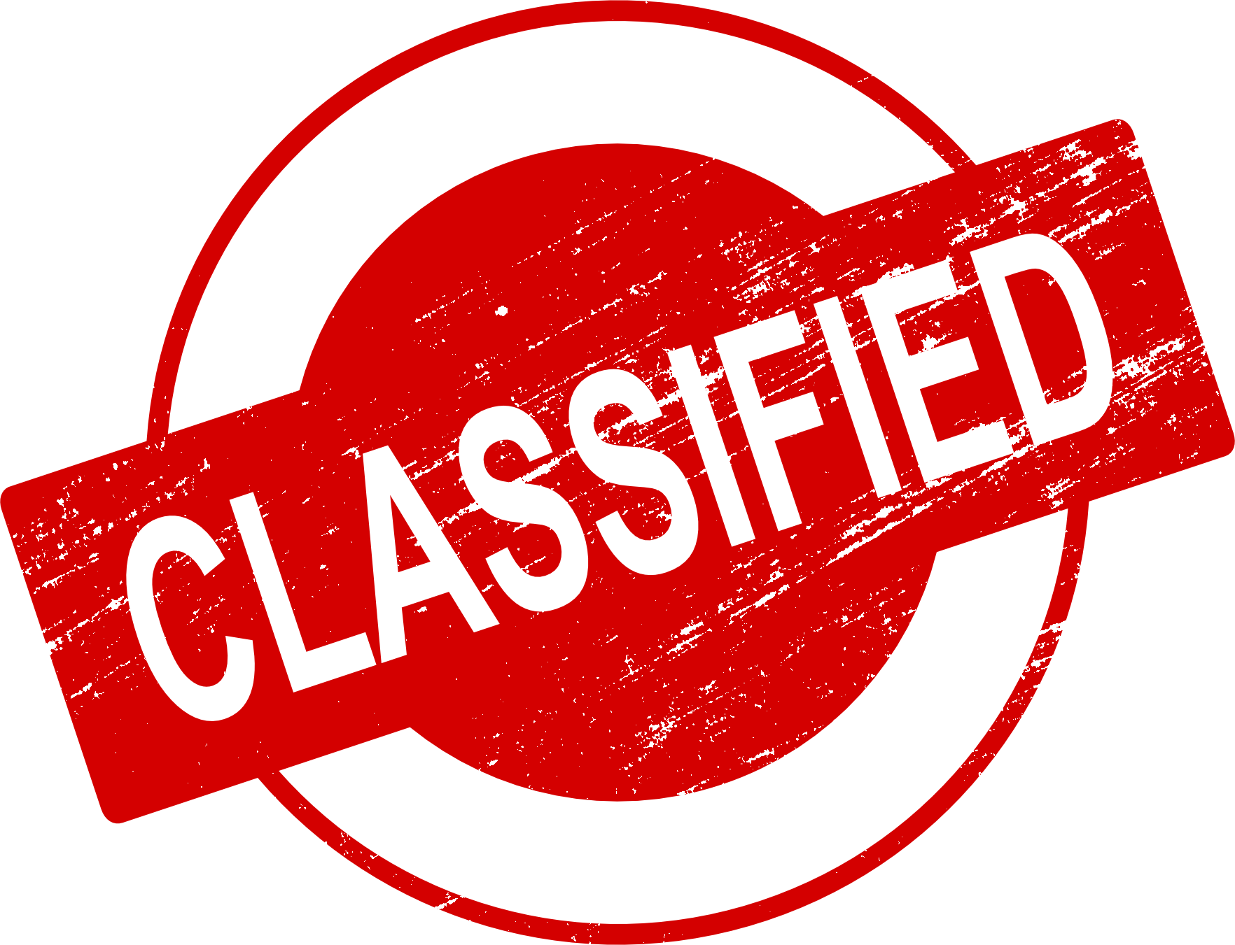 Red Classified Stamp PNG image