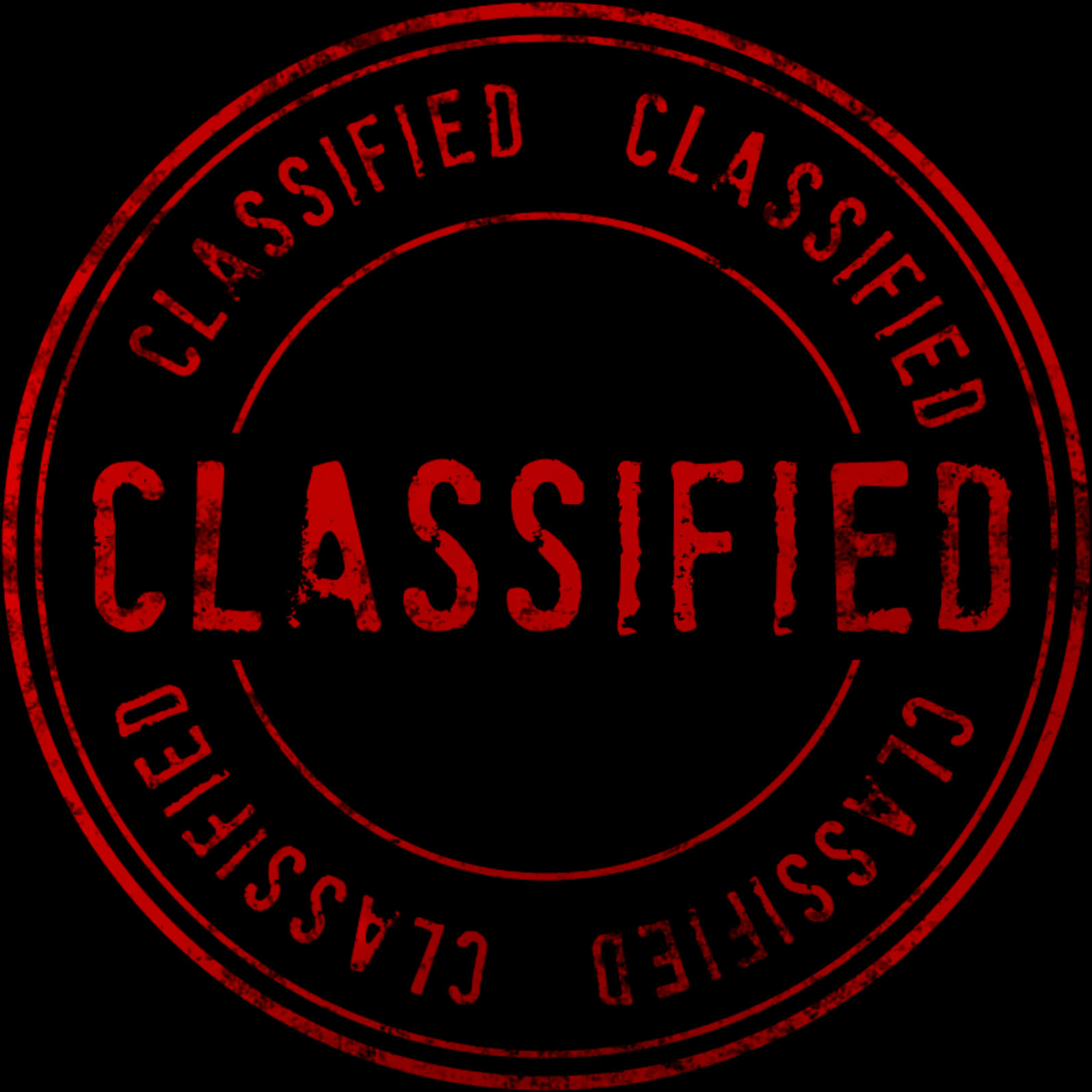 Red Classified Stamp PNG image