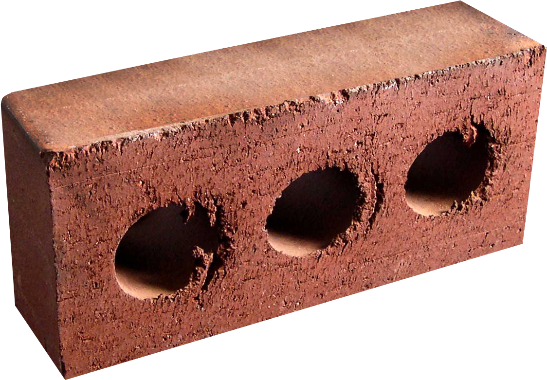 Red Clay Brickwith Holes PNG image