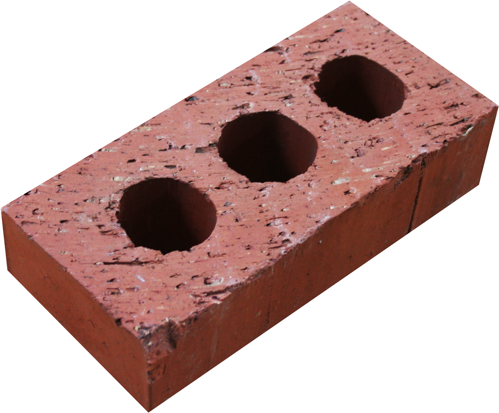 Red Clay Brickwith Holes PNG image