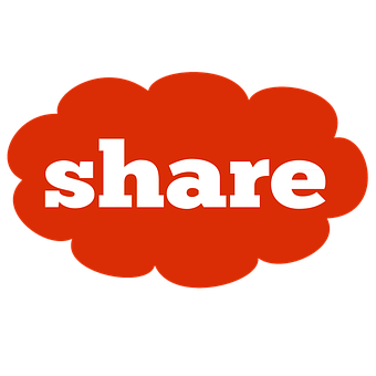 Red Cloud Share Icon PNG image