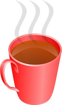 Red Coffee Cup Vector Illustration PNG image