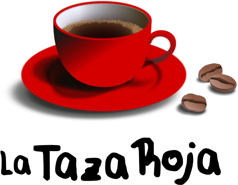 Red Coffee Cupand Beans PNG image