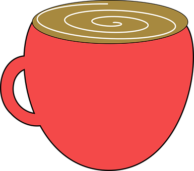 Red Coffee Mug Clipart PNG image