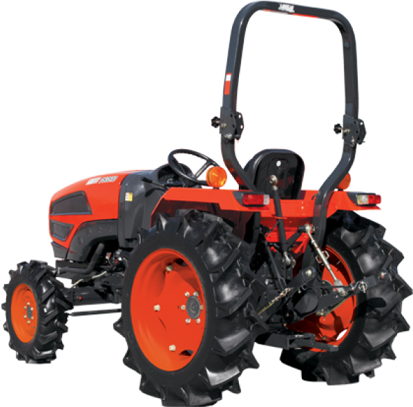 Red Compact Utility Tractor PNG image