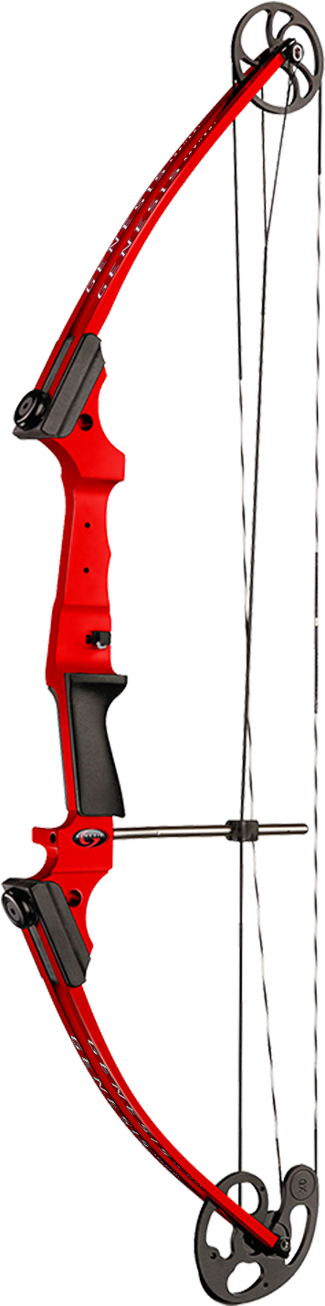 Red Compound Bow Side View PNG image