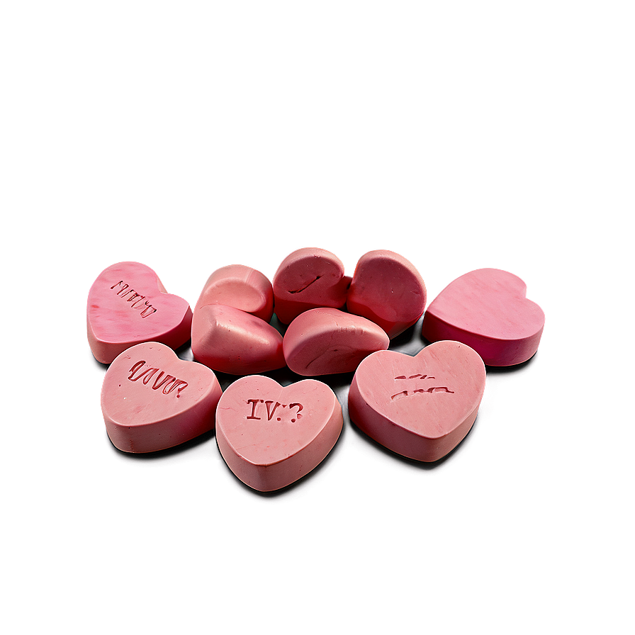 Red Conversation Hearts Png Abr17 PNG image