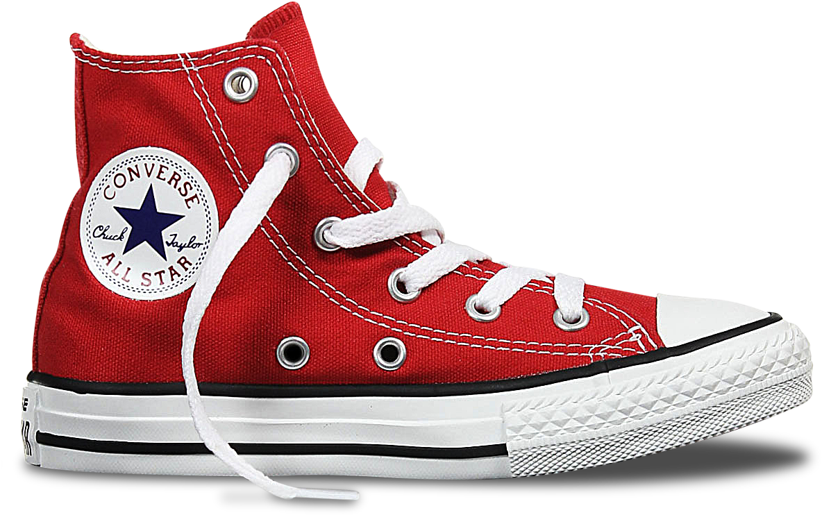 Red Converse Chuck Taylor All Star Sneaker PNG image