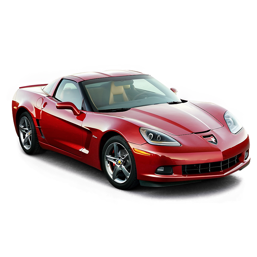 Red Corvette Png 06252024 PNG image