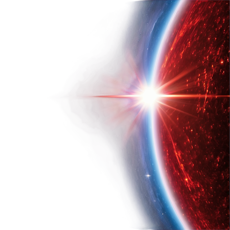 Red Cosmic Lens Flare Png 06122024 PNG image