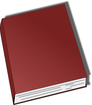 Red Cover Book Vector Illustration PNG image