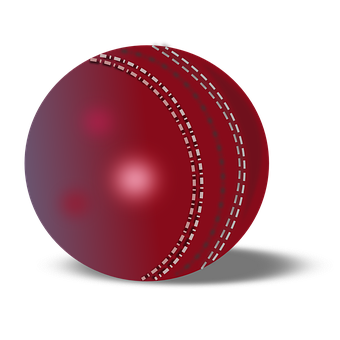 Red Cricket Ball Illustration PNG image