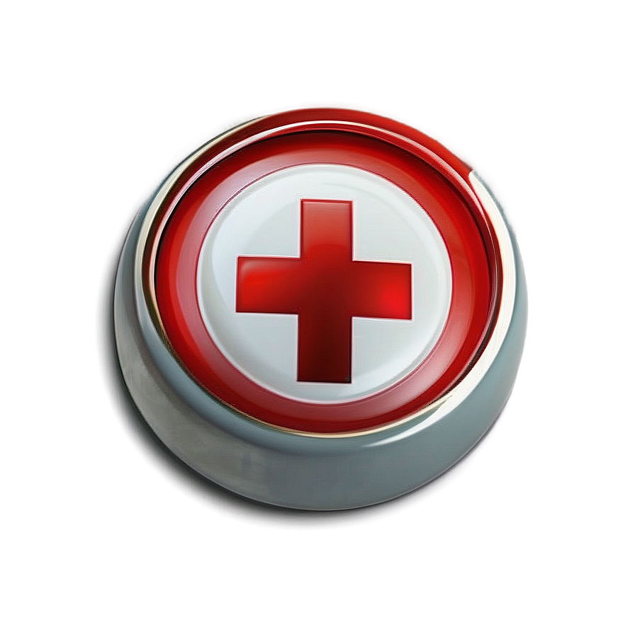 Red Cross Button Png Wvd53 PNG image