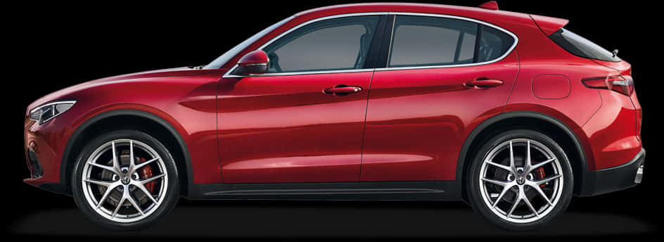 Red Crossover S U V Side View PNG image
