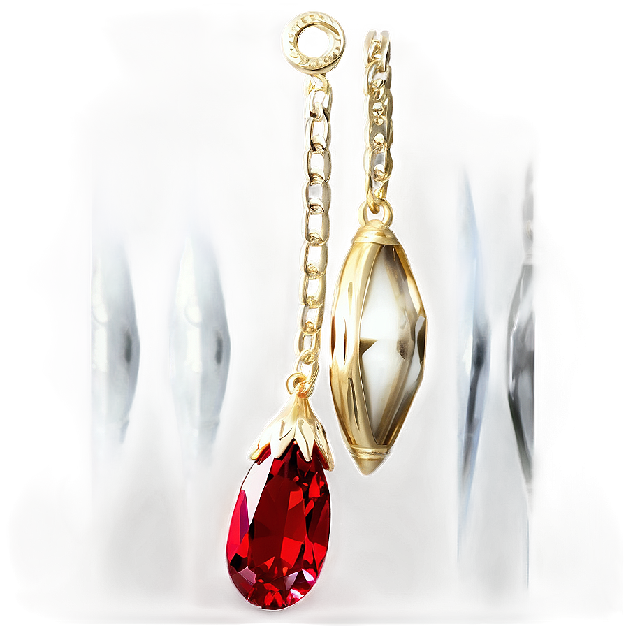 Red Crystal Charm Png Luj PNG image