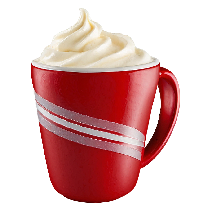 Red Cup With Cream Png 06122024 PNG image