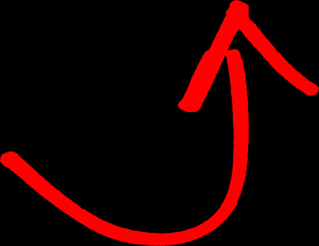 Red Curved Arrow Graphic PNG image