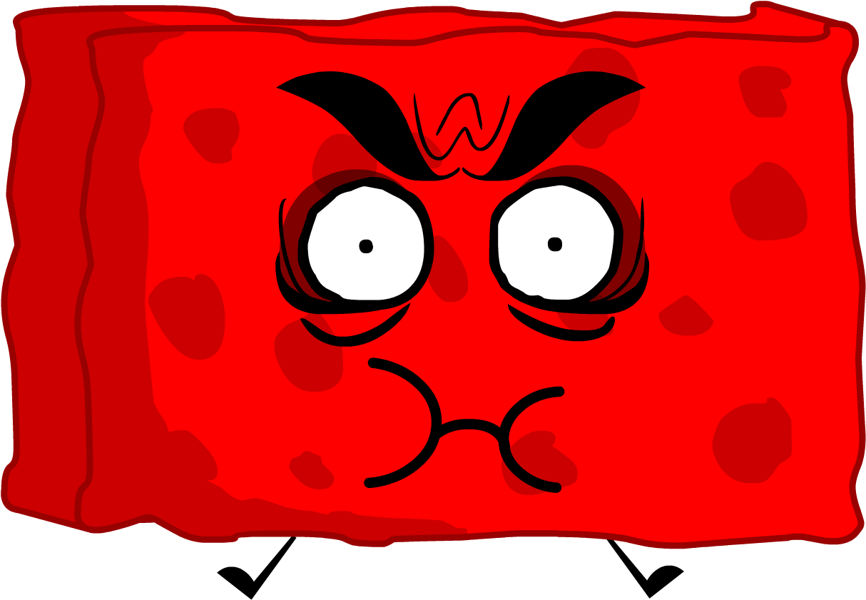 Red Cushion Evil Eye Cartoon PNG image