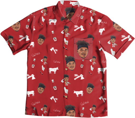Red Custom Print Polo Shirt PNG image