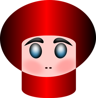 Red Cylinder Character Graphic PNG image