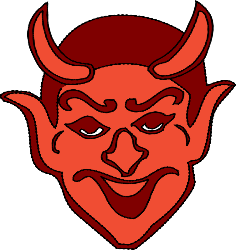 Red Devil Cartoon Illustration PNG image