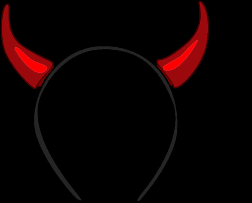 Red Devil Horns Graphic PNG image