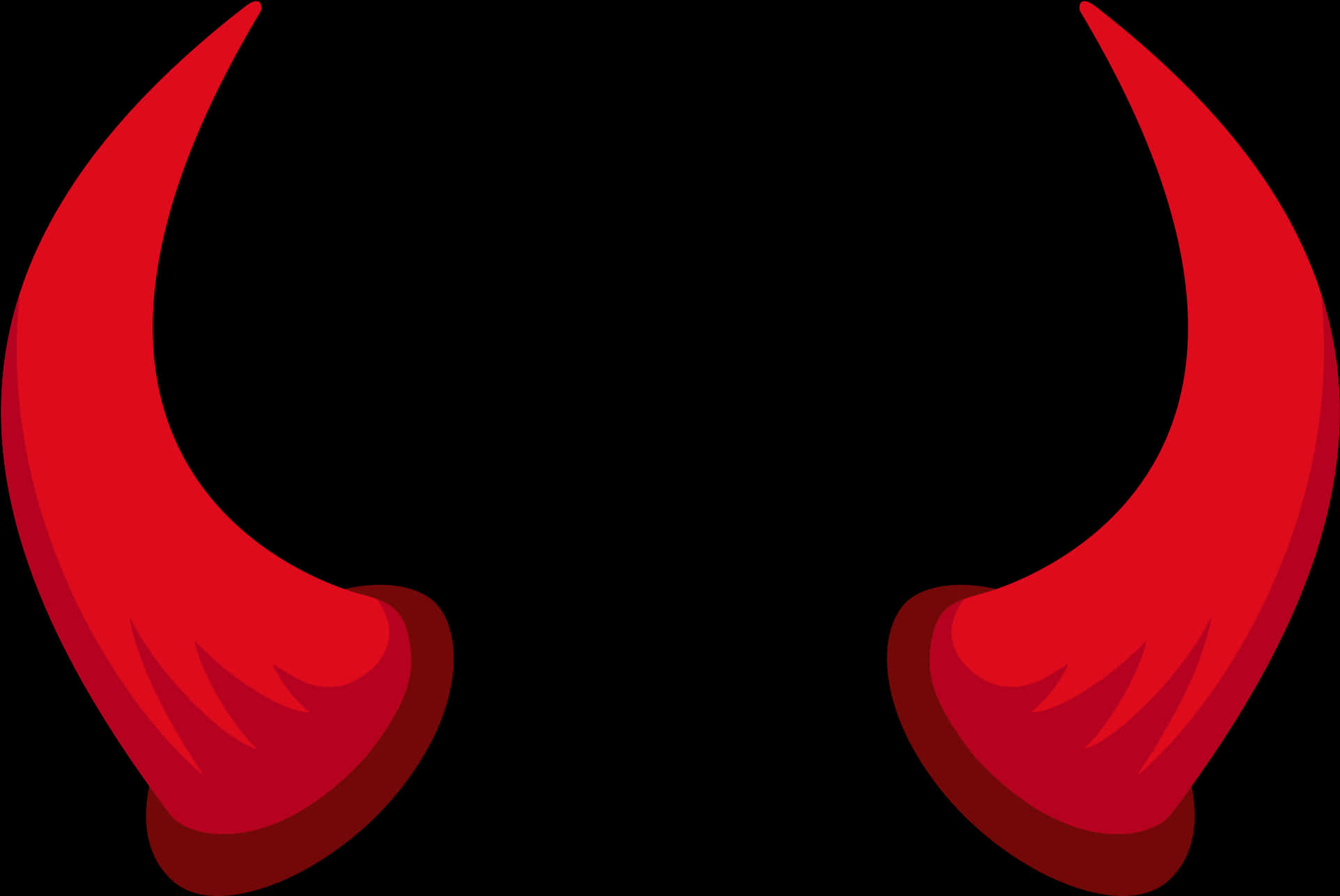 Red Devil Horns Graphic PNG image