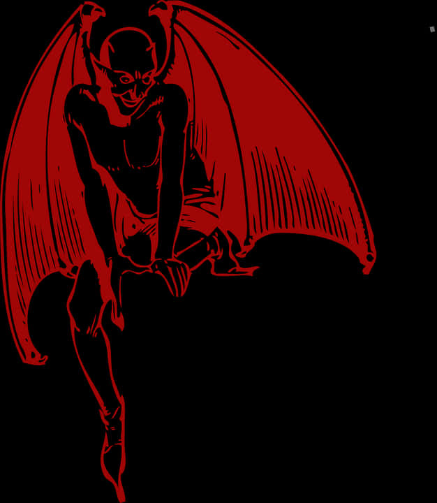 Red Devil Illustration PNG image