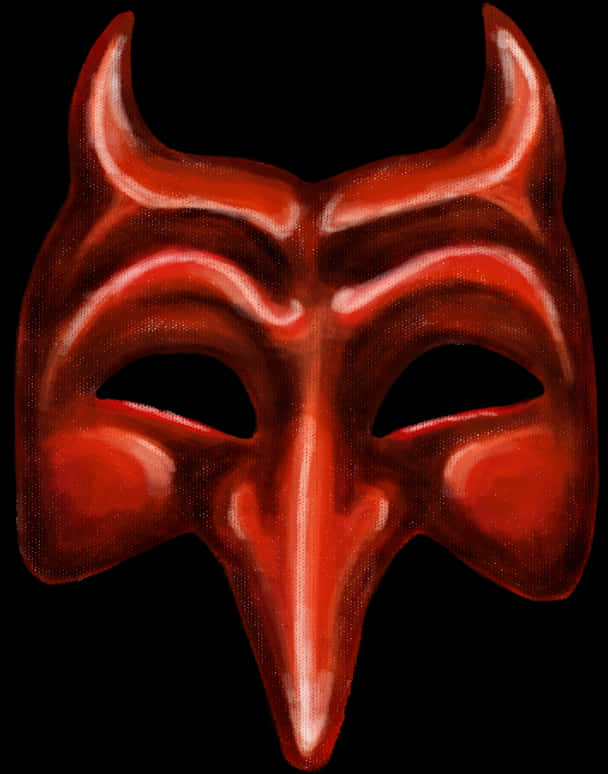 Red Devil Mask Illustration PNG image