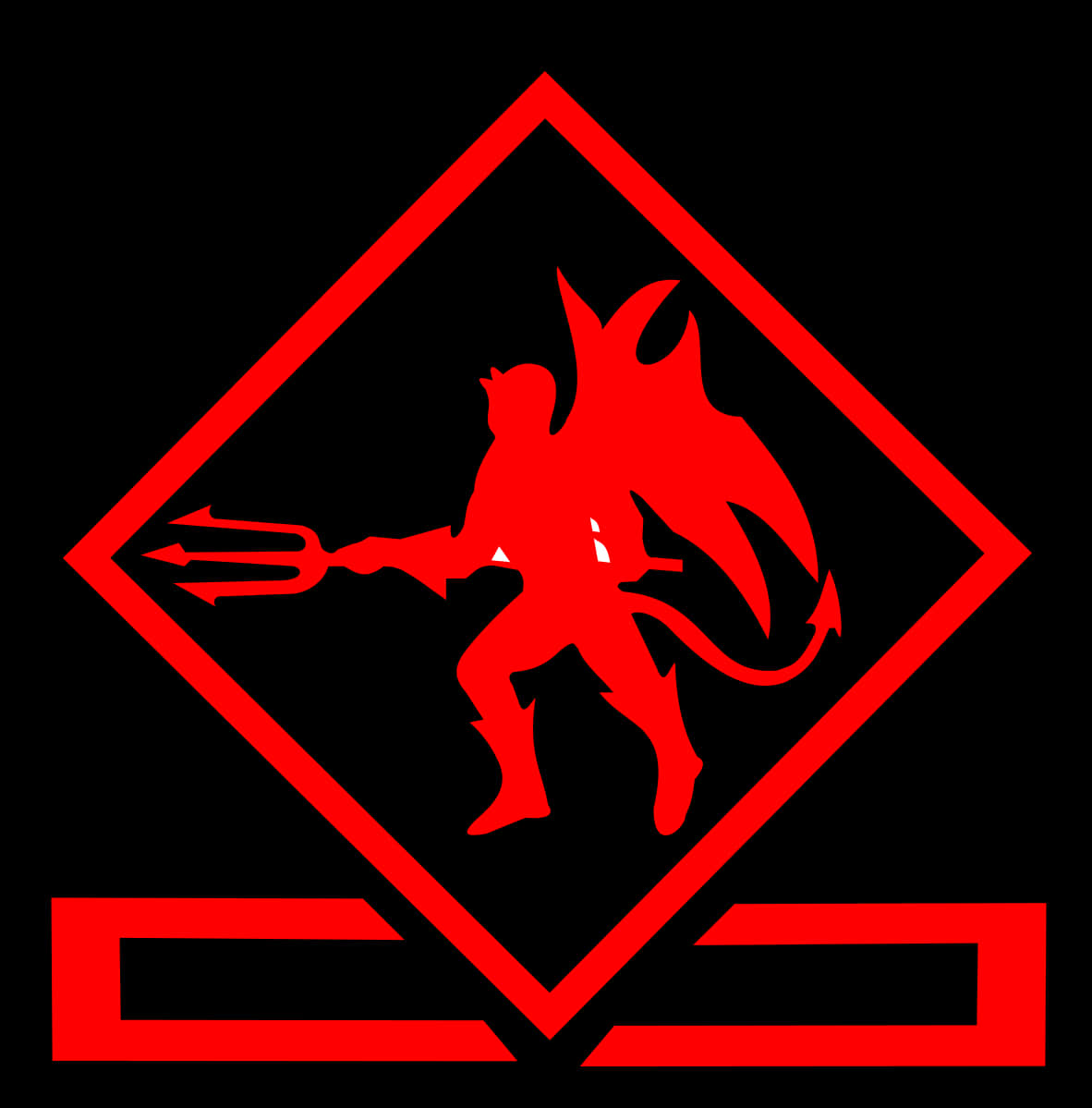 Red Devil Silhouette Graphic PNG image