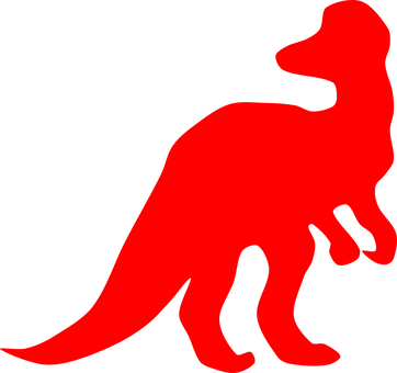 Red Dinosaur Silhouette PNG image