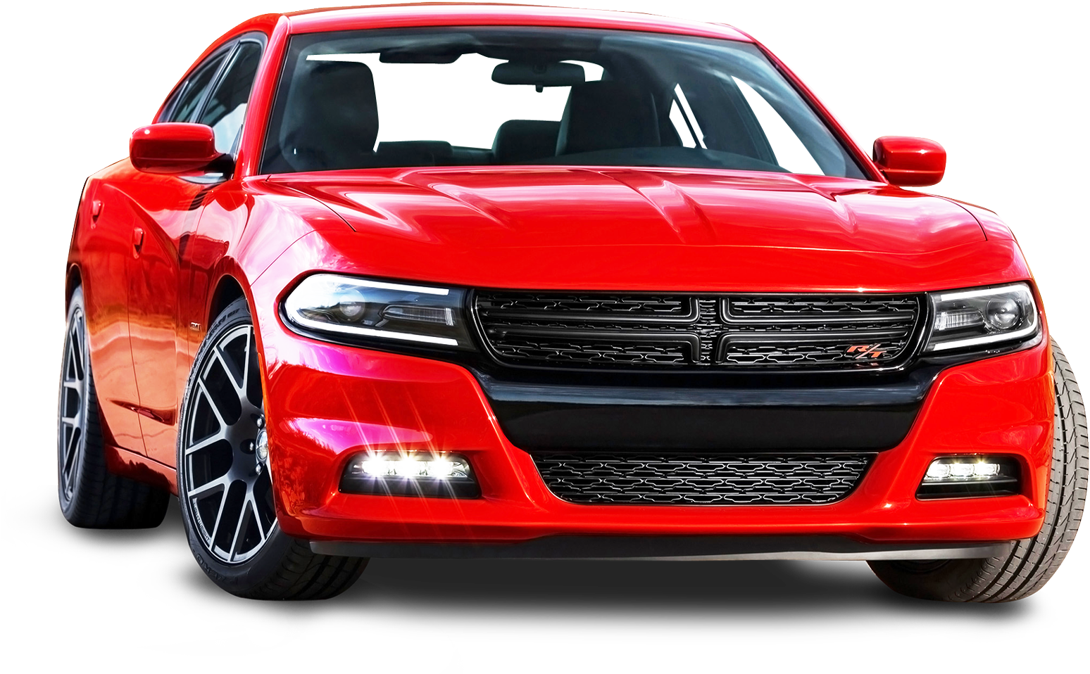 Red Dodge Charger R T Front View PNG image