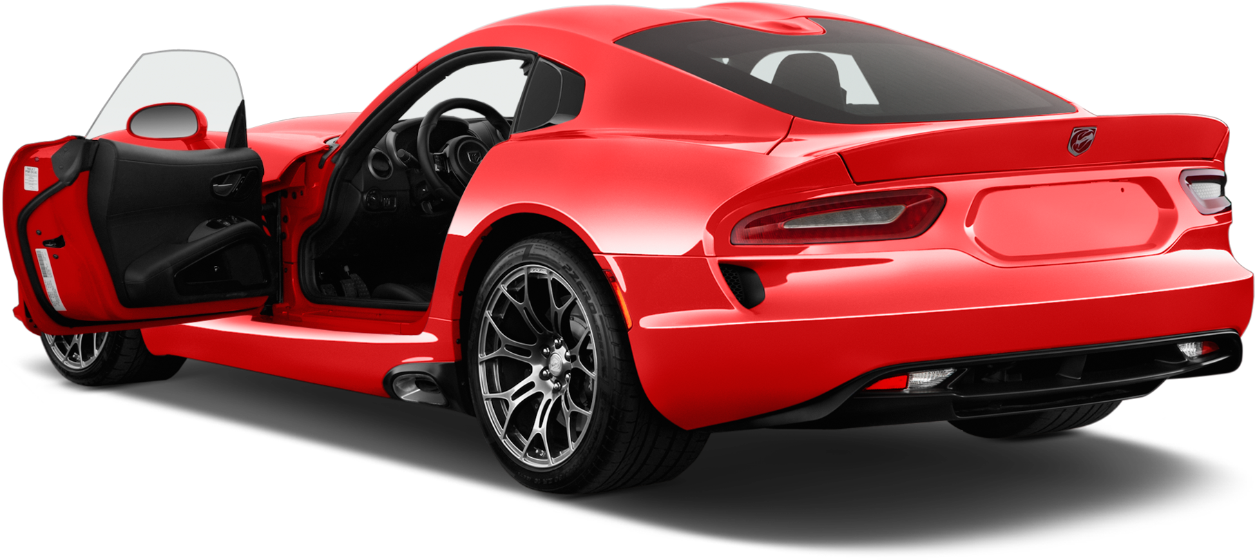 Red Dodge Viper Side View With Open Door PNG image