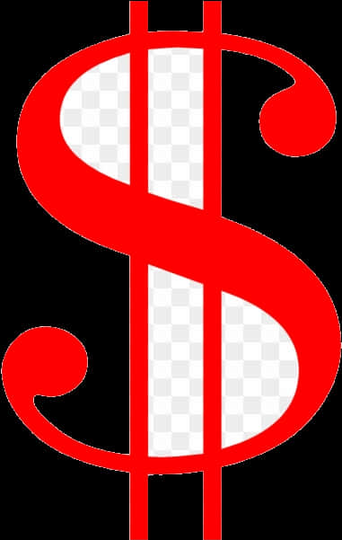 Red Dollar Sign Transparent Background PNG image