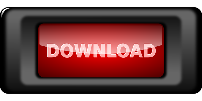 Red Download Button Graphic PNG image