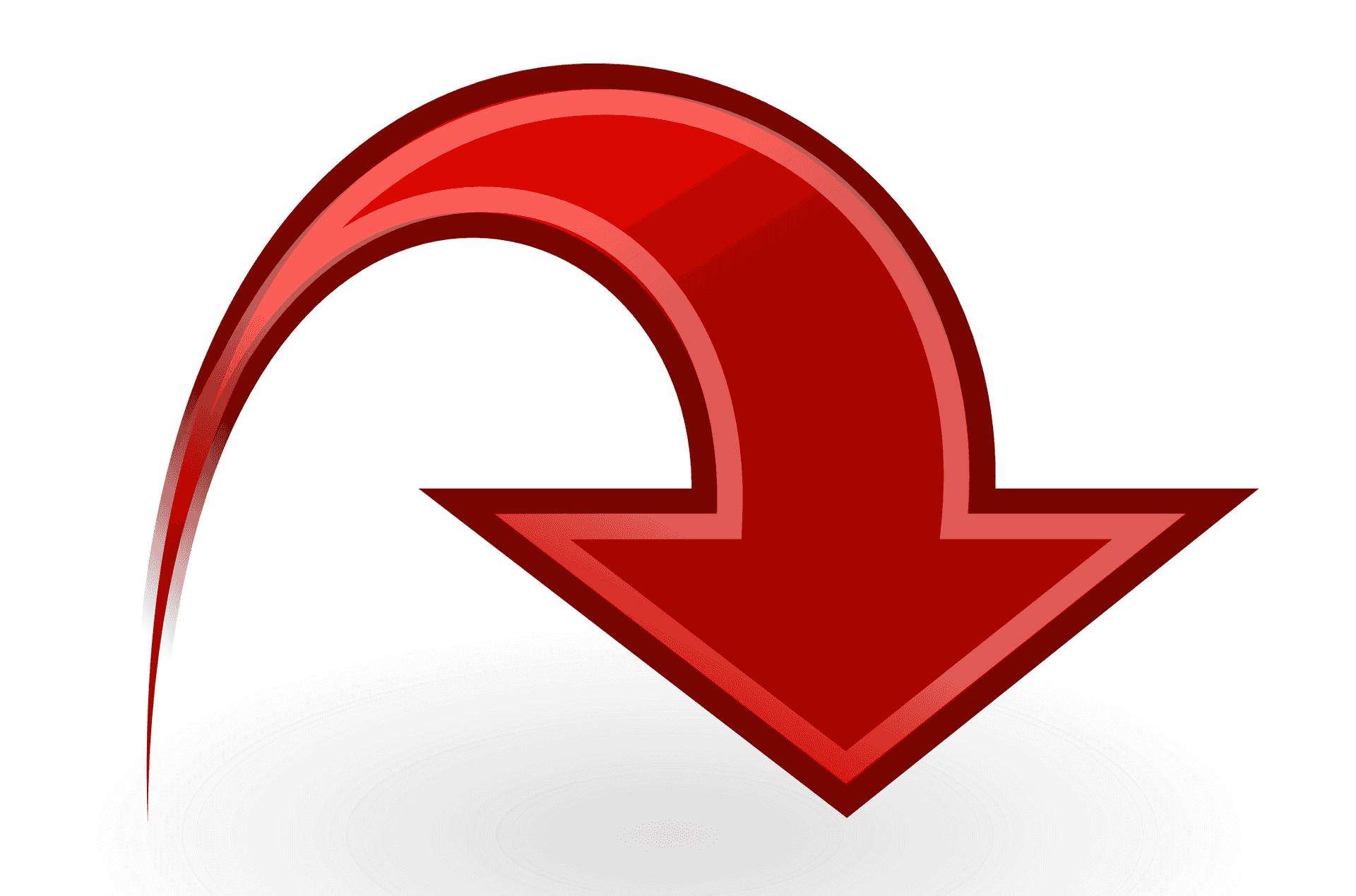 Red Downward Arrow PNG image