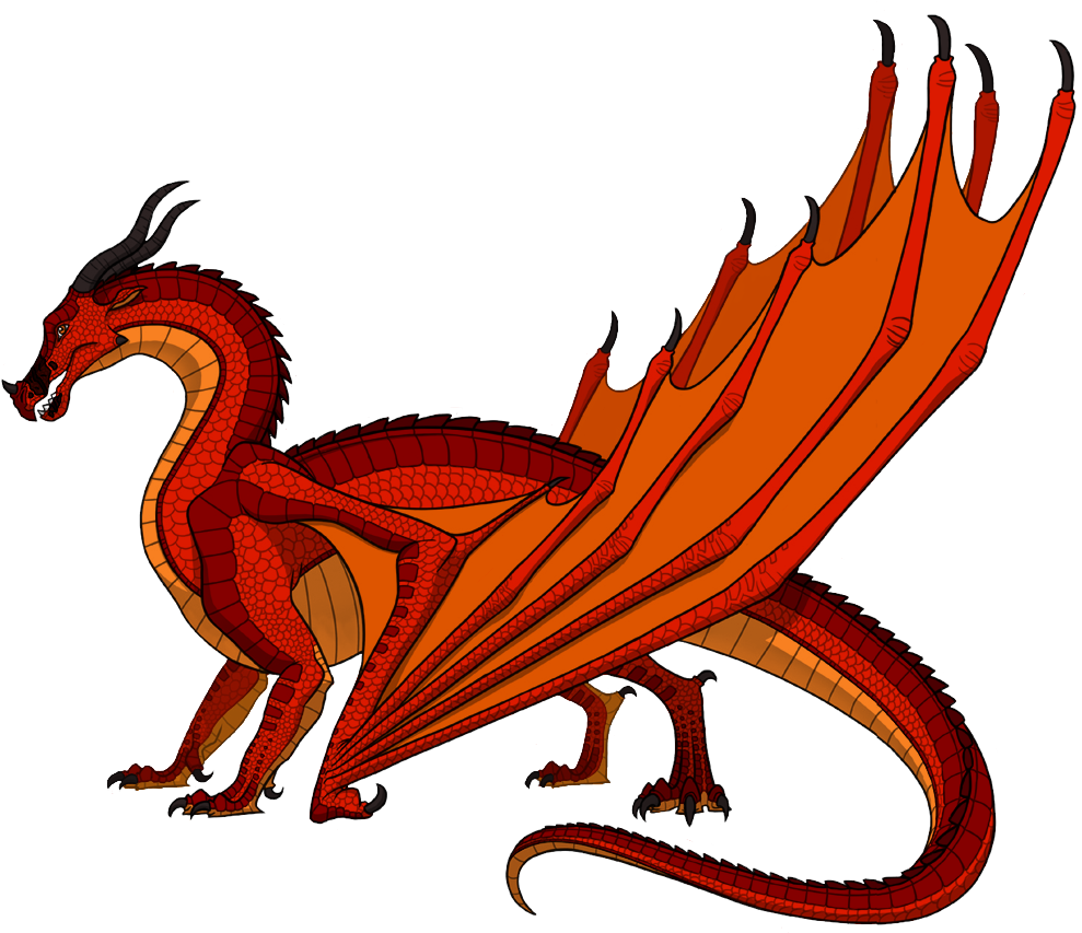 Red_ Dragon_ Illustration_ Wings_of_ Fire PNG image