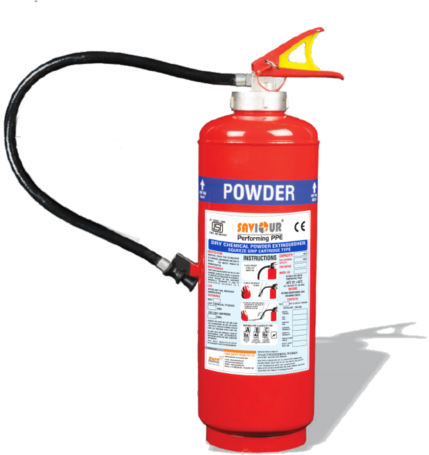 Red Dry Chemical Powder Extinguisher PNG image