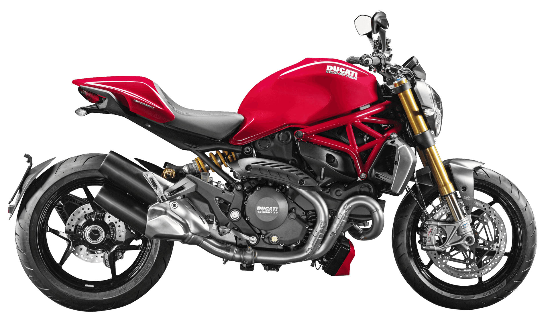 Red Ducati Motorcycle Profile PNG image